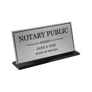 Nevada Notary Display Sign (Silver)